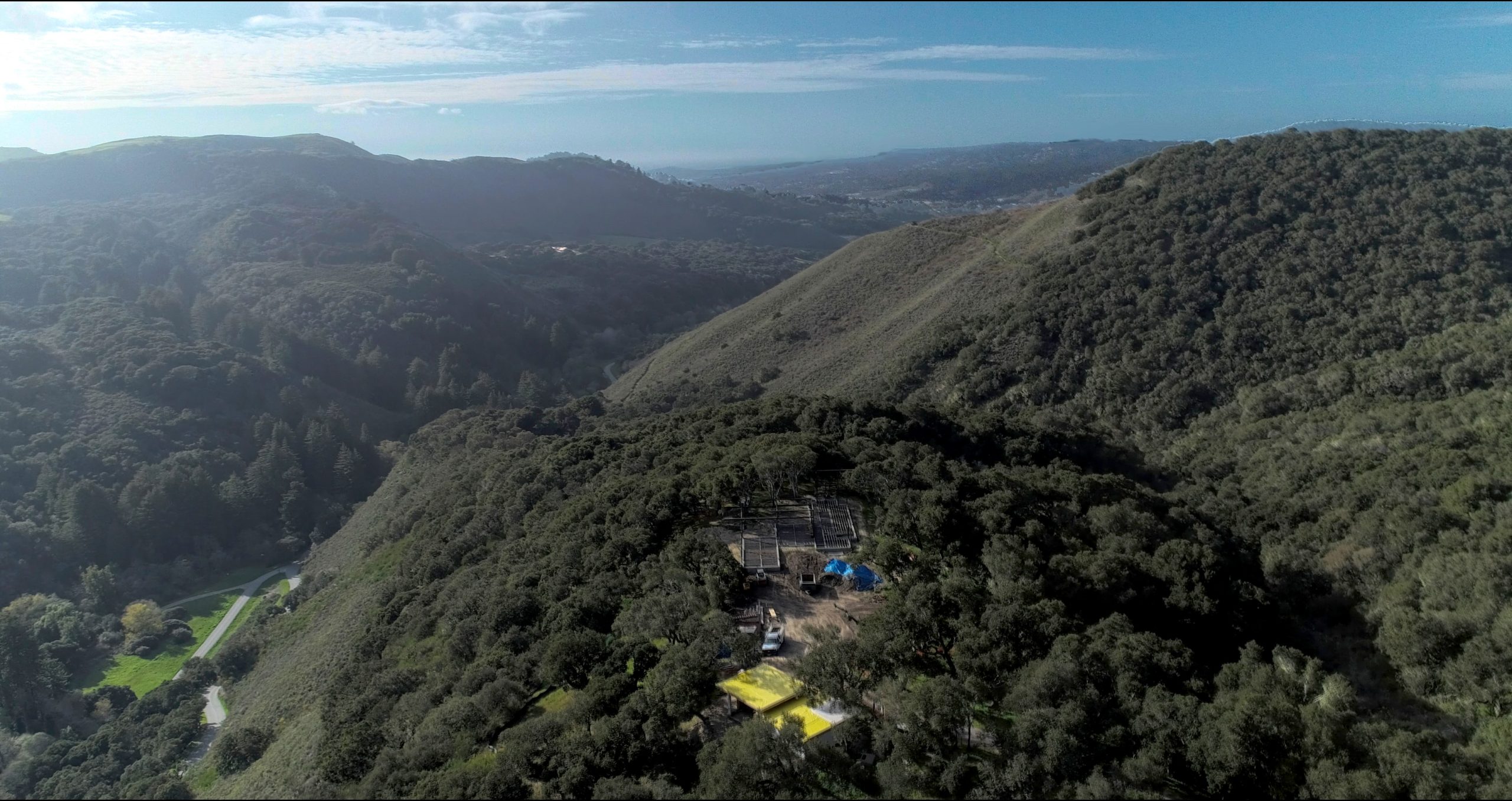 Aerial view of 40-acre Carmel estate