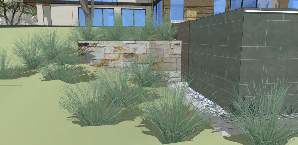 Stone Wall — Pool Area
